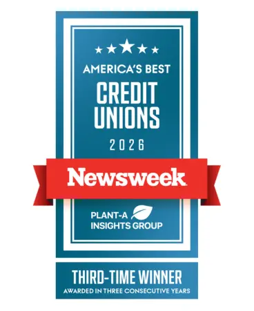 Newsweek Award for America's Best Credit Unions 2026, Third-Time Winner (Awarded in Three Consecutive Years)